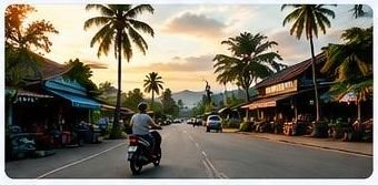 Thailand Alltag mit Roller