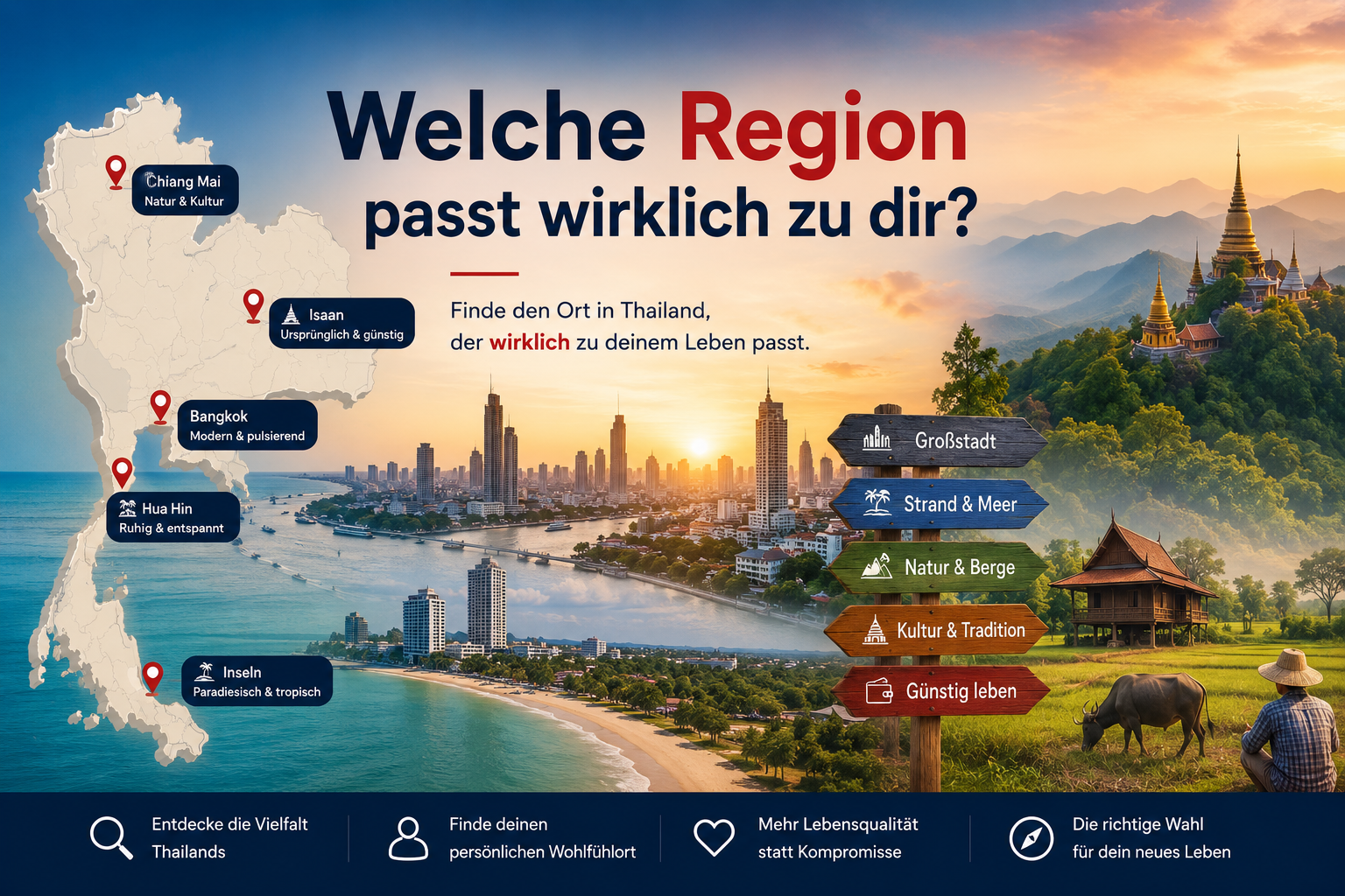 Welche Region passt wirklich zu dir? Thailand Regionen Reality Check
