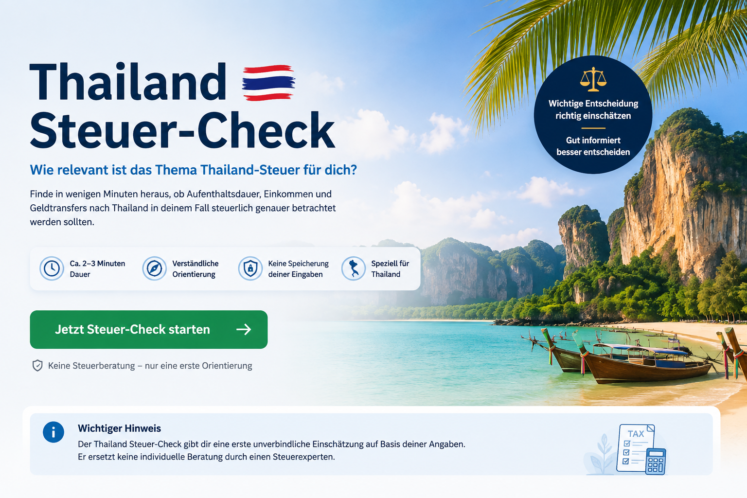 Thailand Steuer-Check